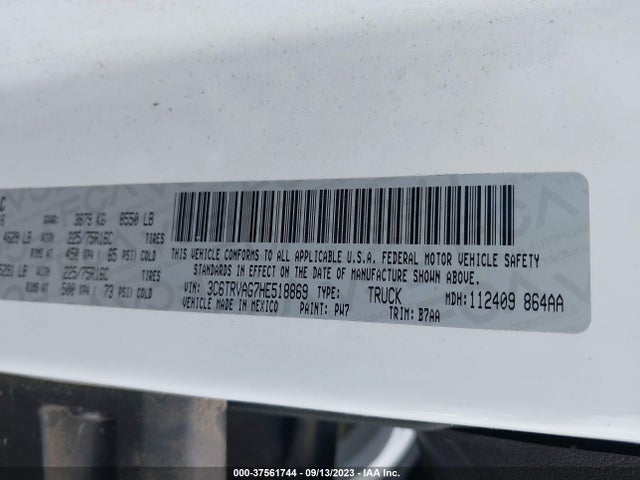 RAM Promaster Cargo Van 2017 3C6TRVAG7HE518869 Image 9