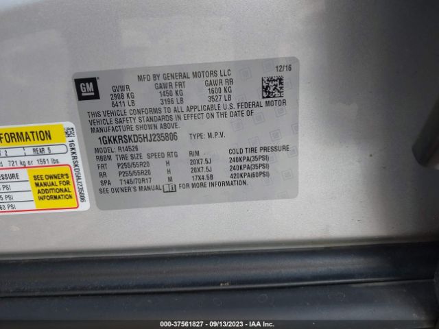 1GKKRSKD5HJ235806 GMC Acadia Limited Limited