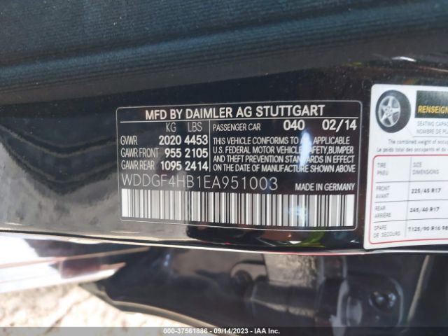 WDDGF4HB1EA951003 Mercedes-Benz C-class C 250