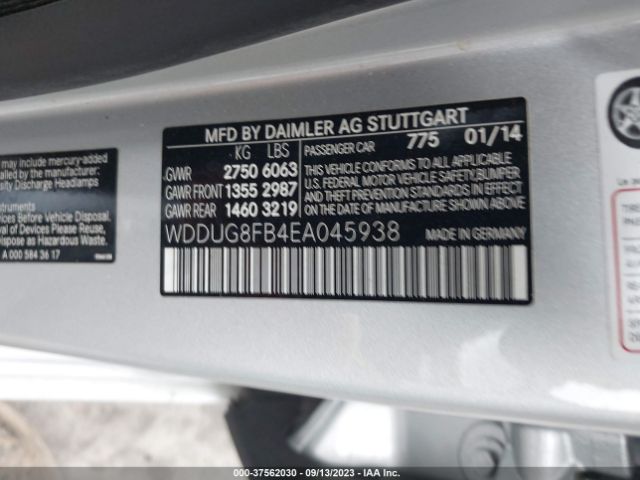 WDDUG8FB4EA045938 Mercedes-Benz S-class S 550
