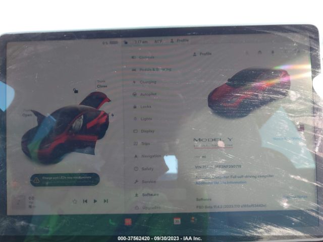 7SAYGDEF3NF390719 Tesla Model Y Performance