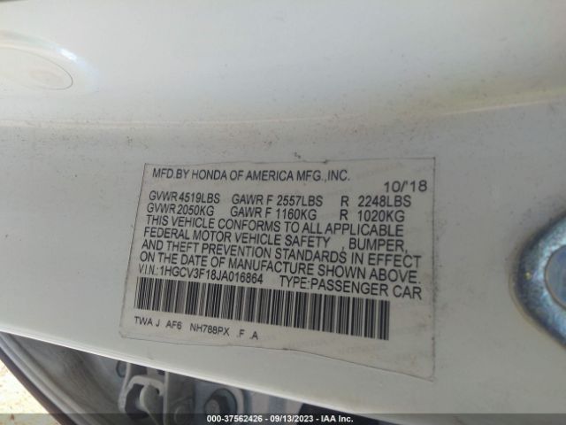 1HGCV3F18JA016864 Honda ACCORD HYBRID