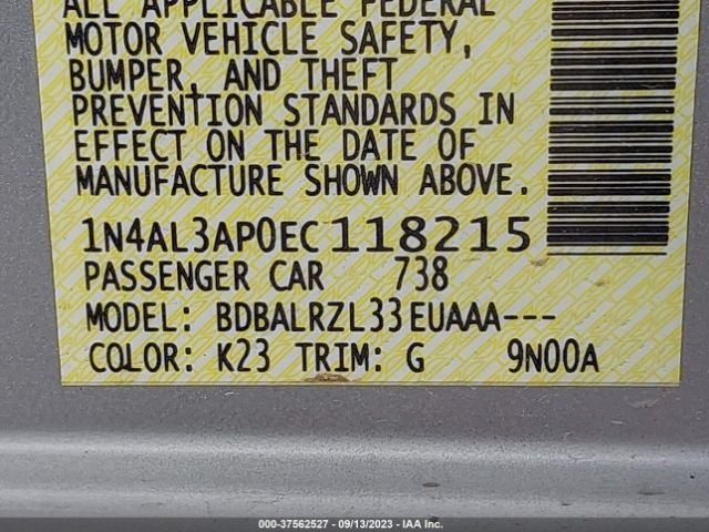 1N4AL3AP0EC118215 Nissan Altima 2.5 S