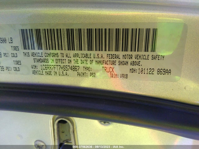 RAM 1500 Express 2017 1C6RR7FT7HS574867 Image 9