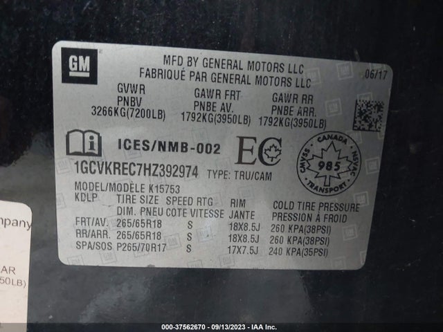 Chevrolet Silverado 1500 Lt 2017 1GCVKREC7HZ392974 Image 9