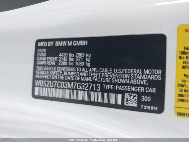 WBS2U7C03M7G32713 BMW M2 Competition