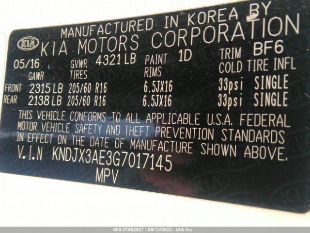 KNDJX3AE3G7017145 KIA Soul Ev +