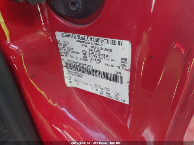 2015 Ford F-450, VIN: 1FD0X4HT3FED70643