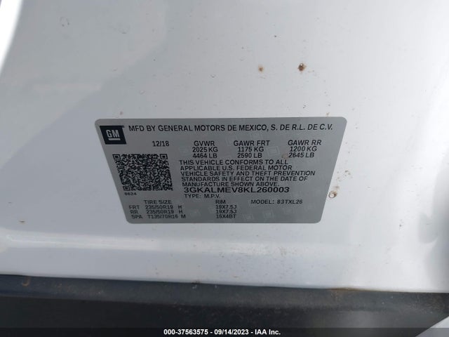 GMC Terrain Sle 2019 3GKALMEV8KL260003 Image 9