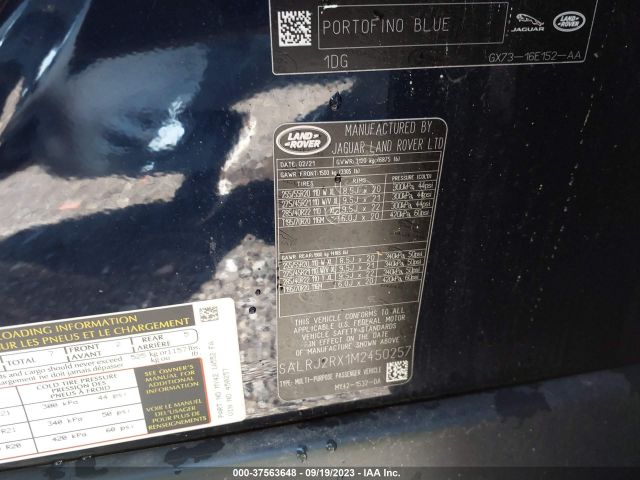 2021 LAND ROVER DISCOVERY SALRJ2RX1M2450257 Photo 8