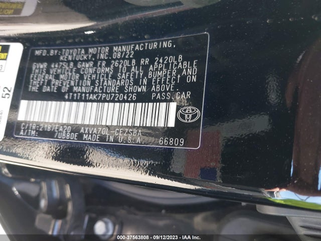 Toyota CAMRY SE 2023 4T1T11AK7PU720426 Image 9