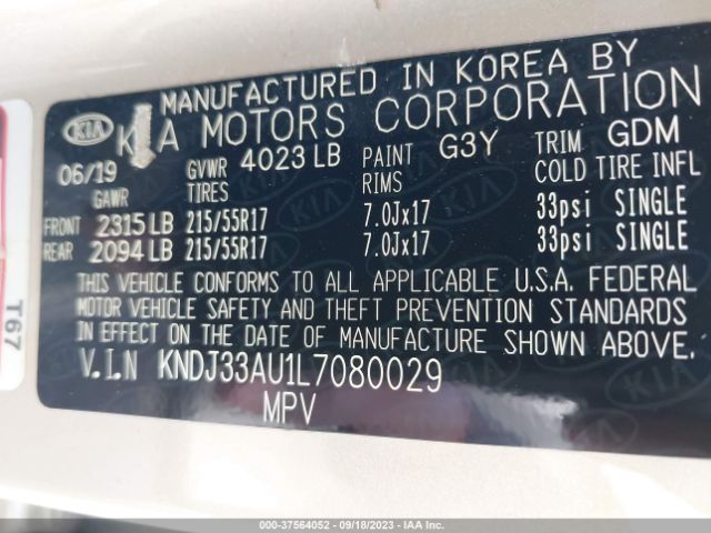 KNDJ33AU1L7080029 KIA SOUL EX