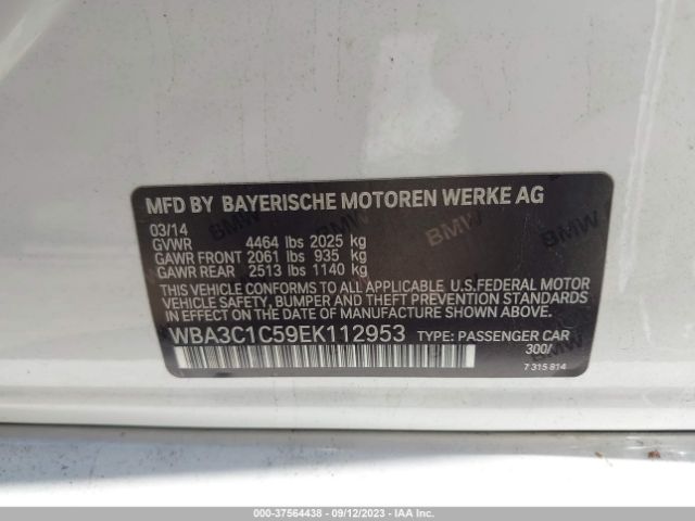 WBA3C1C59EK112953 BMW 3 Series 328i