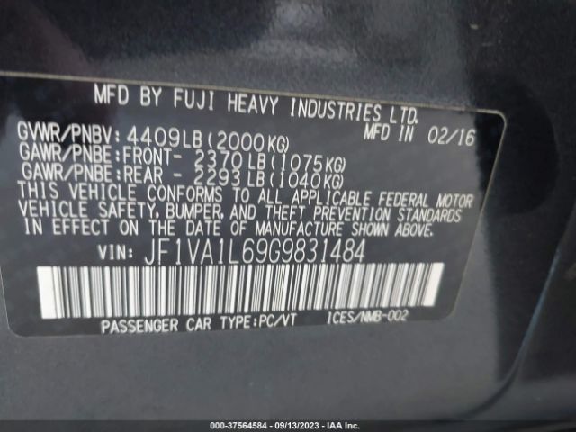 JF1VA1L69G9831484 Subaru Wrx Limited
