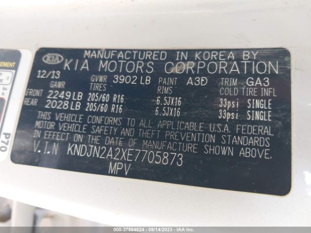 KNDJN2A2XE7705873 KIA Soul Base