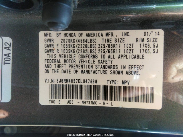 Honda CR-V EX 2014 5J6RM4H57EL047898 Image 15