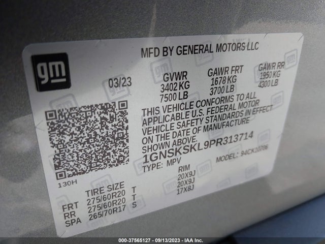 Chevrolet Tahoe Premier 2023 1GNSKSKL9PR313714 Image 9