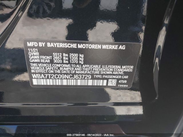 WBA7T2C09NCJ63729 BMW 7 Series 740i
