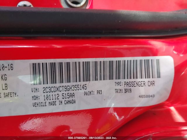2C3CDXCT9GH355145 Dodge CHARGER R/T