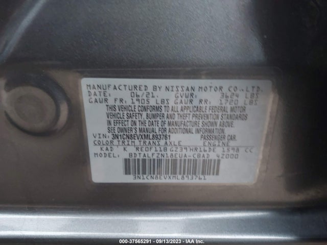 Nissan VERSA SV 2021 3N1CN8EVXML893761 Image 15