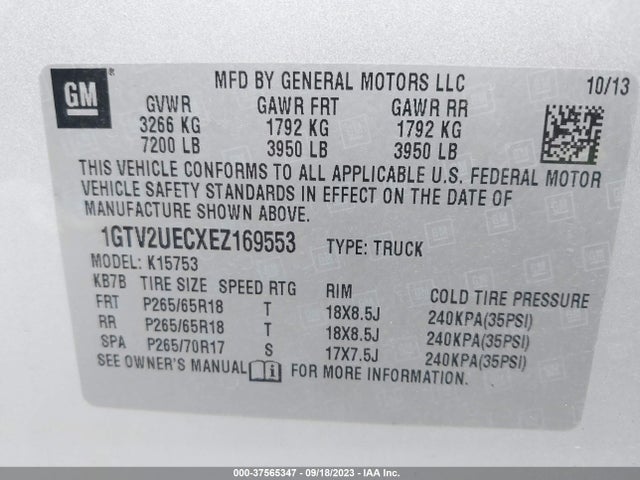 GMC Sierra 1500 Sle 2014 1GTV2UECXEZ169553 Image 9