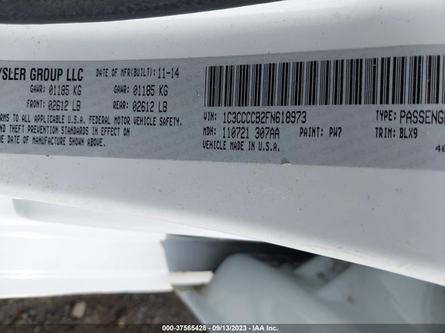 Chrysler 200 C 2015 1C3CCCCB2FN618973 Image 15
