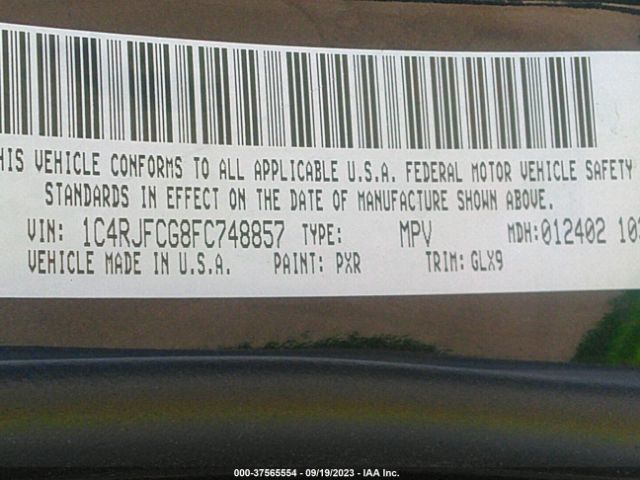 2015 JEEP GRAND CHEROKEE 1C4RJFCG8FC748857 Photo 8