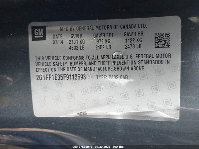 Chevrolet CAMARO LT 2015 2G1FF1E35F9113693 Image 9