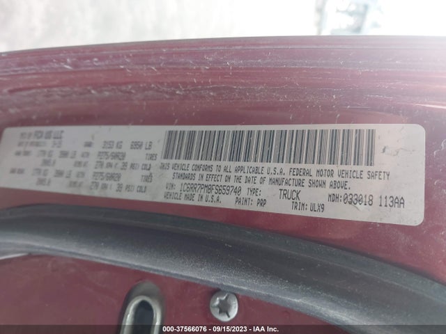 RAM 1500 Laramie Limited 2015 1C6RR7PM8FS659740 Image 9
