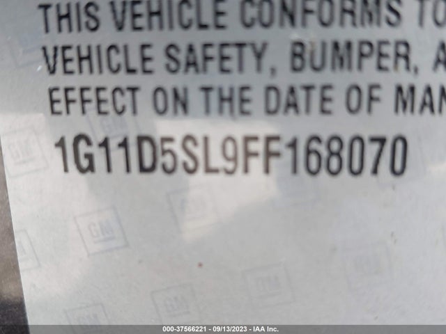 Chevrolet MALIBU LT 2015 1G11D5SL9FF168070 Image 9