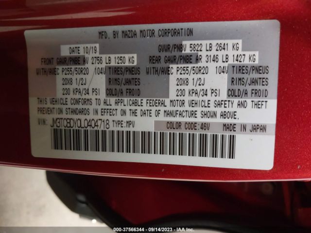 2020 MAZDA CX-9 JM3TCBDY0L0404718 Photo 8