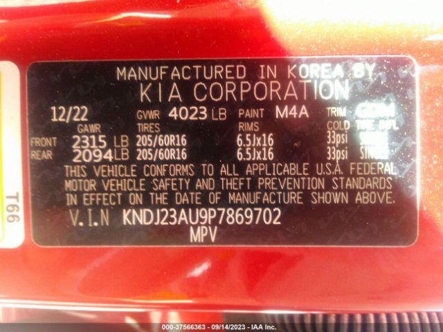 KNDJ23AU9P7869702 KIA SOUL LX