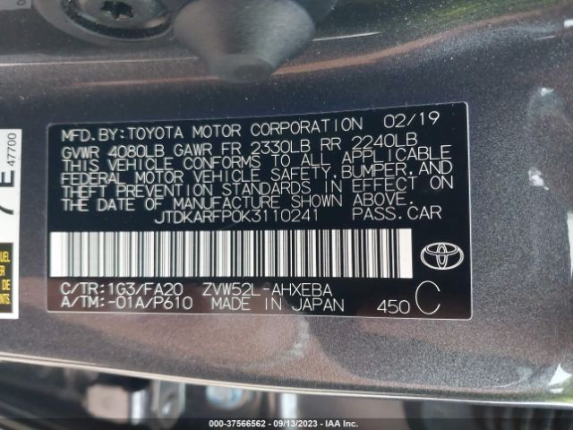 2019 TOYOTA PRIUS PRIME JTDKARFP0K3110241 Photo 8