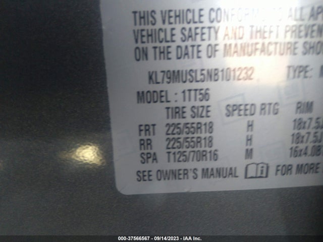 Chevrolet Trailblazer Rs 2022 KL79MUSL5NB101232 Image 9