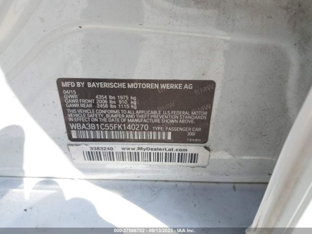 WBA3B1C55FK140270 BMW 3 Series 320i