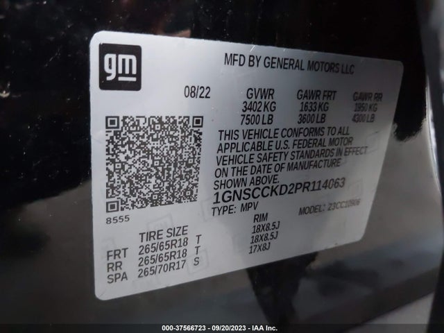 Chevrolet Suburban Lt 2023 1GNSCCKD2PR114063 Image 9