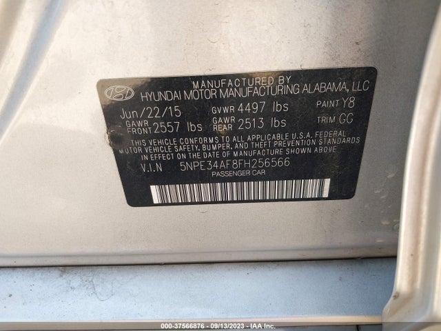 2015 HYUNDAI SONATA SPORT VIN: 5NPE34AF8FH256566