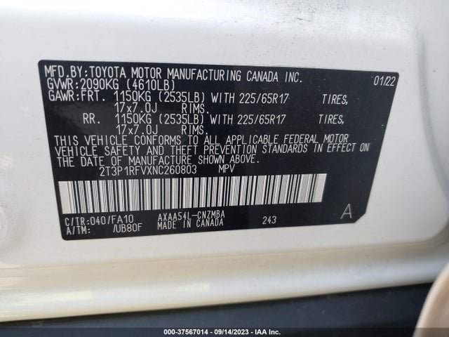 Toyota Rav4 Xle 2022 2T3P1RFVXNC260803 Image 9