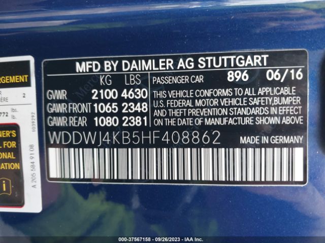 WDDWJ4KB5HF408862 Mercedes-Benz C 300 4matic