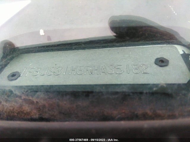 1994 FORD ECONOLINE E350 SUPER DUTY VIN: 1FBJS31H8RHA35182