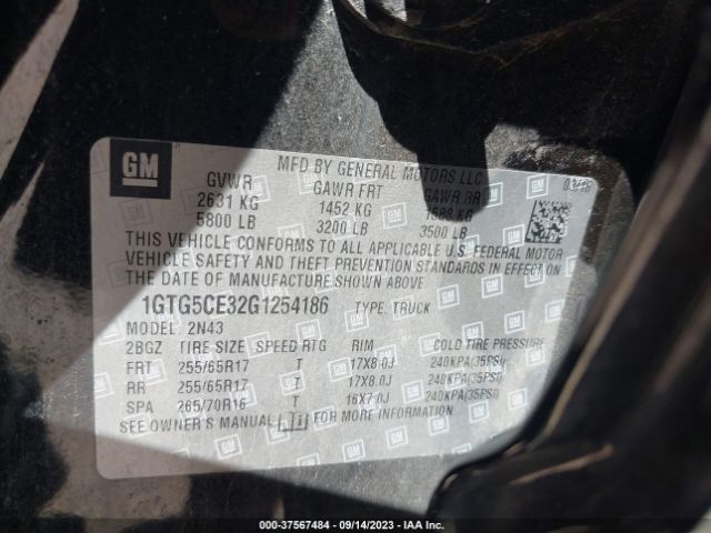 1GTG5CE32G1254186 GMC Canyon 2wd Sle