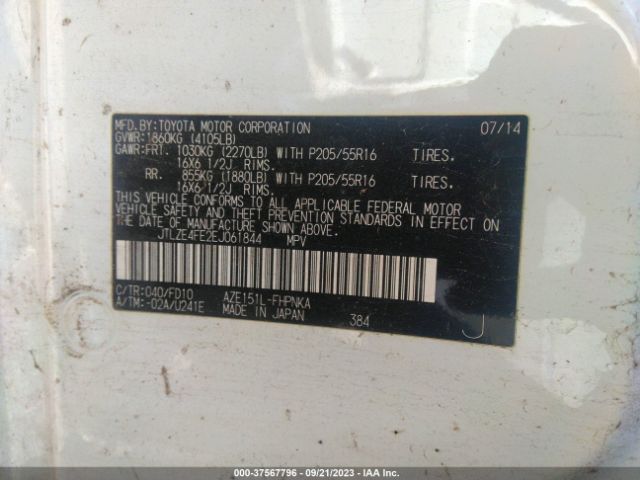 JTLZE4FE2EJ061844 Scion XB