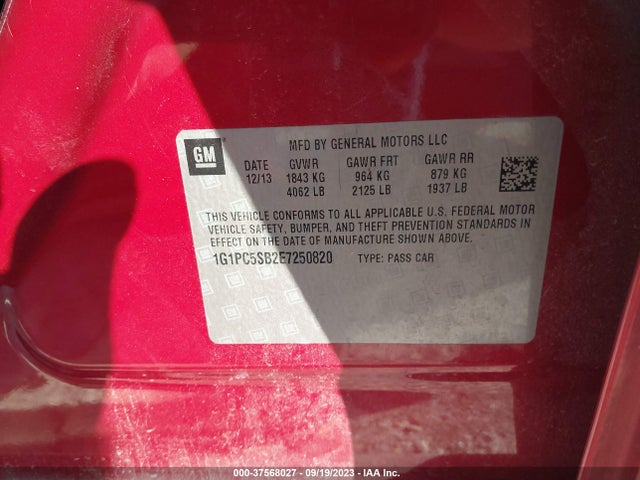 Chevrolet Cruze 1lt 2014 1G1PC5SB2E7250820 Image 9