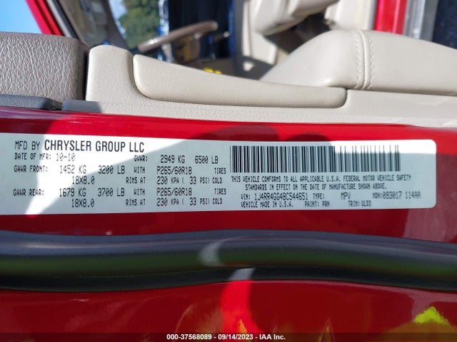 2011 JEEP GRAND CHEROKEE 1J4RR4GG4BC544651 Photo 8