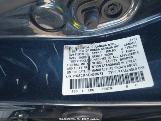 2HGFC2F54JH520233 Honda Civic Sedan Lx
