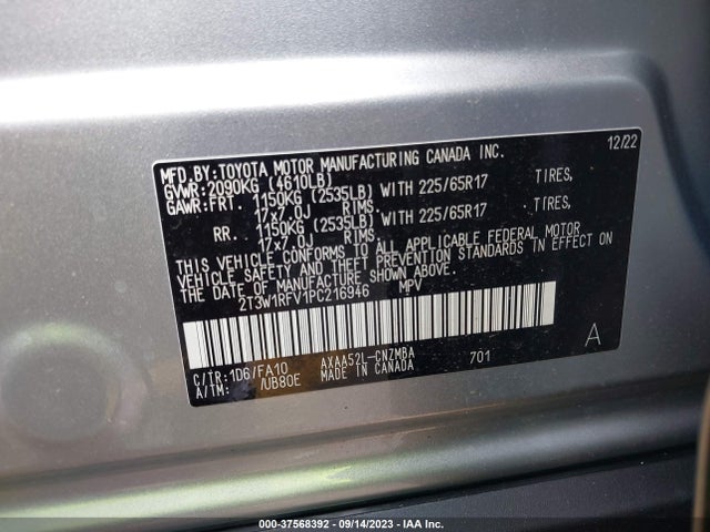 Toyota Rav4 Xle 2023 2T3W1RFV1PC216946 Image 9