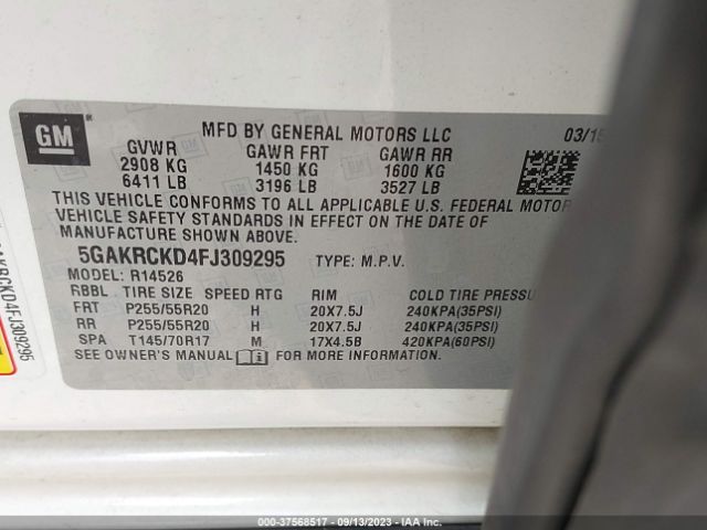 5GAKRCKD4FJ309295 Buick Enclave Premium