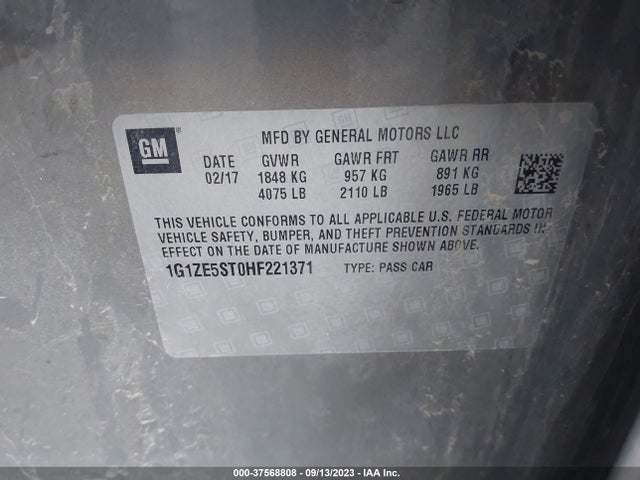 Chevrolet MALIBU LT 2017 1G1ZE5ST0HF221371 Image 16
