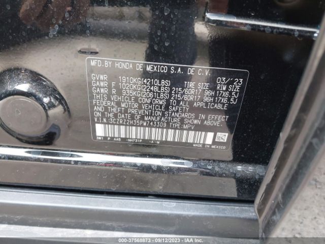 3CZRZ2H35PM743309 Honda HR-V LX