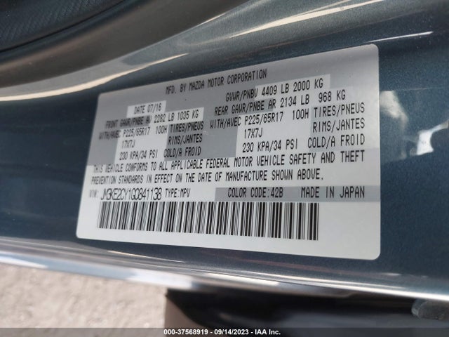 Mazda Cx-5 Touring 2016 JM3KE2CY1G0841138 Image 9